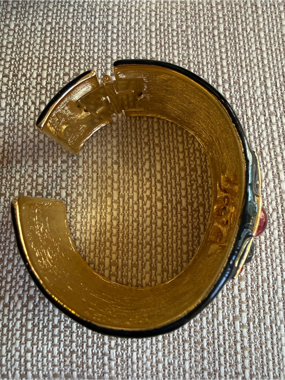 Kenneth Jay Lane KJL Bracelet Black Enamel Maltese Cross Vintage - Picture 7 of 13